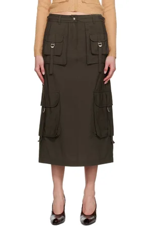 Acne Studios Jupe cargo longue grise