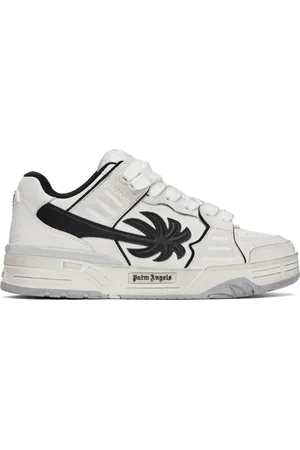 Palm Angels Baskets Venice blanc et noir à effet usé