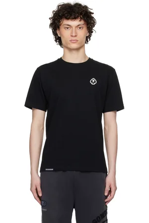 A Bathing Ape T-shirt noir à écusson à logo modifié et à logo AAPE Now