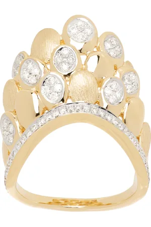 Rainbow K Bague Blossom dorée à diamants