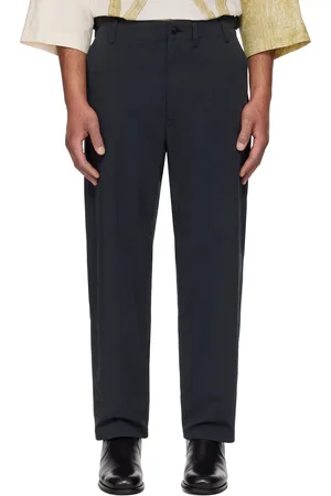 LEMAIRE Pantalon carotte bleu marine