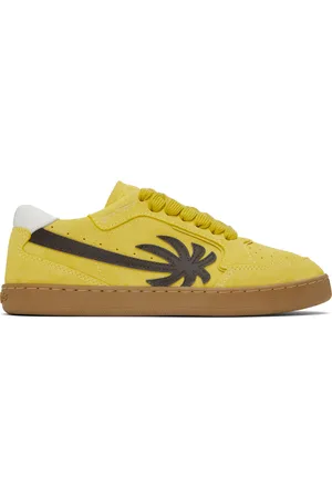 Palm Angels Baskets Palm 1 jaune et brun en suède