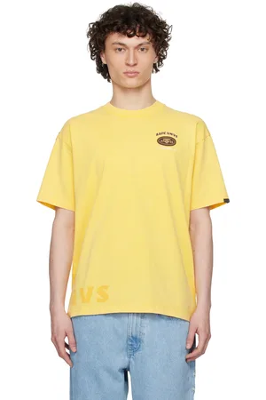 A Bathing Ape T-shirt Fancy jaune à écussons à logo