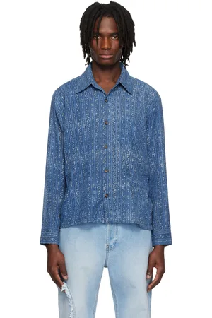 Kartik Research Chemise droite bleue