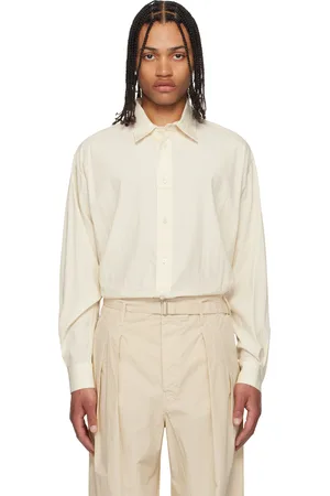 LEMAIRE Chemise blanc cassé à passant