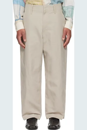 LEMAIRE Pantalon chino ample taupe