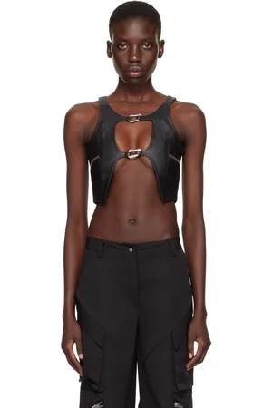 HELIOT EMIL Gilet Corium noir en cuir