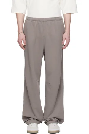 Maison Margiela Pantalon de survêtement taupe à logo brodé