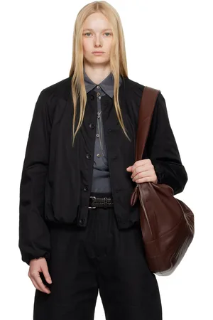 LEMAIRE Blouson aviateur noir en ouatine