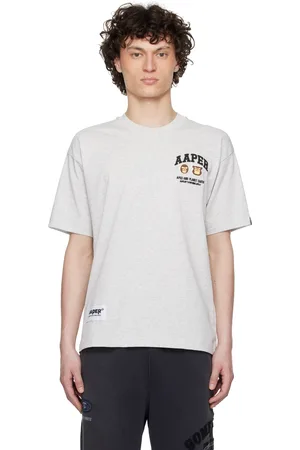 A Bathing Ape T-shirt à manches courtes gris à logo AAPER