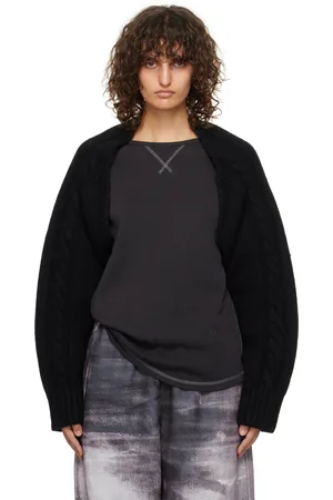 OPEN YY Cardigan noir exclusif à SSENSE