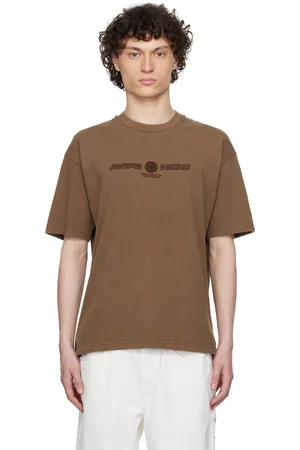 A Bathing Ape T-shirt brun à logo AAPE Now