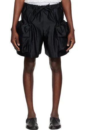 Simone Rocha Short cargo noir à poches à rabat