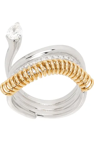 Rainbow K Bague Versus en or blanc à diamant taille poire