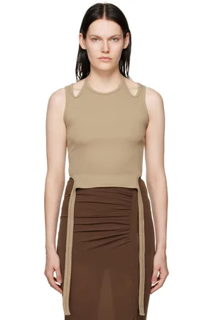 DION LEE Débardeur brun à corsage bain de soleil exclusif à SSENSE
