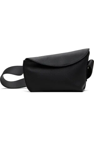 Alexander McQueen Sac à bandoulière noir à boucle en T