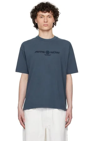 A Bathing Ape T-shirt bleu marine à logo AAPE Now