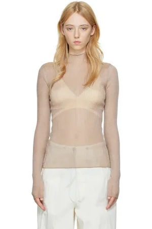 DION LEE T-shirt à manches longues côtelé