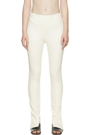 DION LEE Pantalon de style corset Double Arch blanc cassé