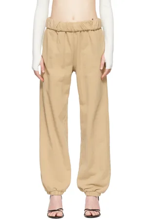 DION LEE Pantalon de survêtement beige en coton