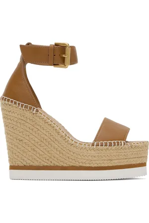 See by Chloé Sandales de style espadrille Glyn brun clair à plateforme