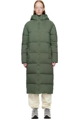 GIRLFRIEND COLLECTIVE Manteau long matelassé vert