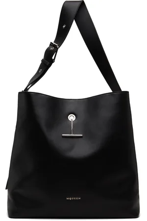 Alexander McQueen Cabas noir à fermoir à traverse