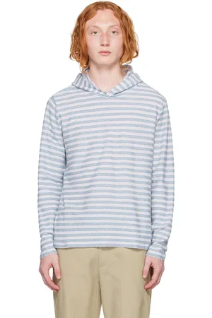 Vince Pull à capuche bleu à rayures