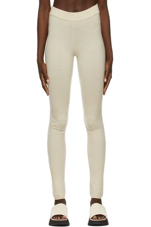 Frenckenberger Legging blanc cassé en cachemire