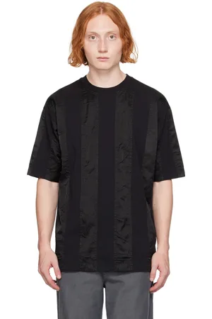 DRIES VAN NOTEN T-shirt noir à panneaux