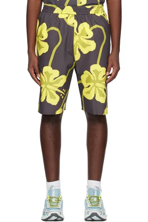 Wynn Hamlyn Short jaune et gris à motif imprimé