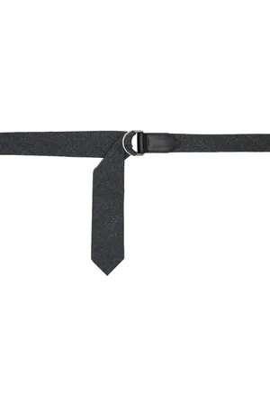 DRIES VAN NOTEN Ceinture de style cravate noire