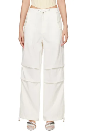 DION LEE Pantalon parachute blanc cassé