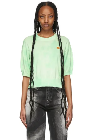 Kenzo Pull vert à motif tie-dye et à logo