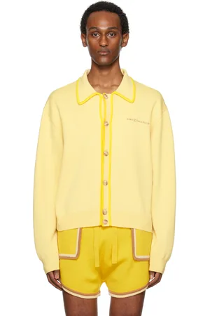 King & Tuckfield Cardigan aviateur jaune