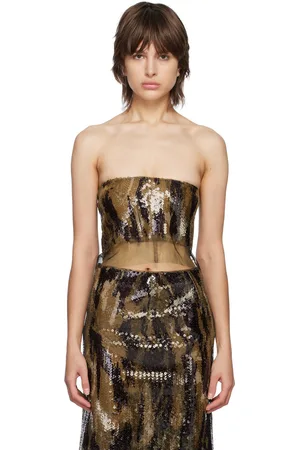 DION LEE Haut Vertical Horizon brun