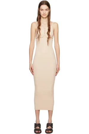 Wynn Hamlyn Robe longue Sunny beige