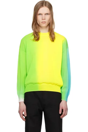 ZANKOV Pull dégradé jaune et vert