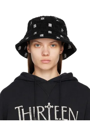 R13 Casquette noire à motif à logo