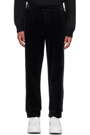 Emporio Armani Pantalon de survêtement noir à logo brodé