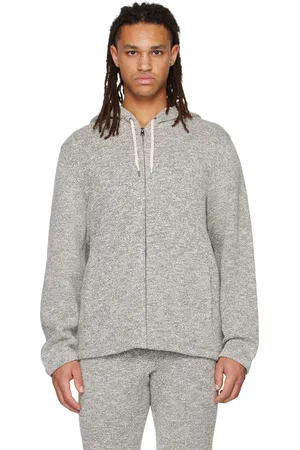 Vince Pull à capuche marbré noir et blanc cassé