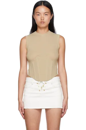 DION LEE Débardeur beige en coton