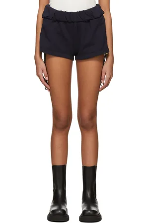 DION LEE Short bleu marine en coton