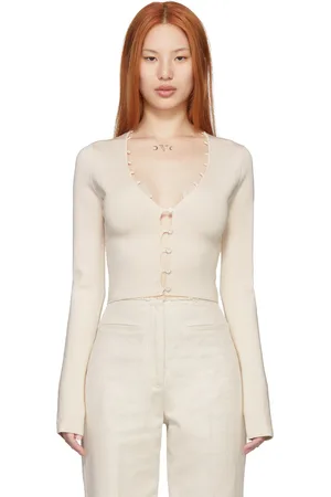 Nanushka Cardigan Danique blanc cassé