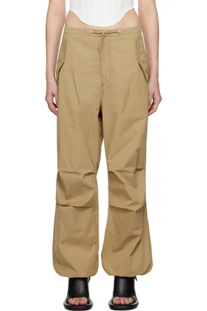 DION LEE Pantalon kaki en tissu à parachute à barillets