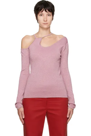 J.W.Anderson T-shirt à manches longues asymétrique rose