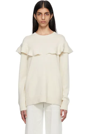 Chloé Pull blanc cassé à volants