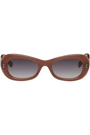 Alexander McQueen Lunettes de soleil ovales orange