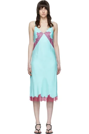 RAG&BONE Robe midi Logan bleue