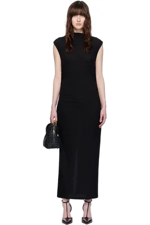 Elleme Robe longue drapée noire